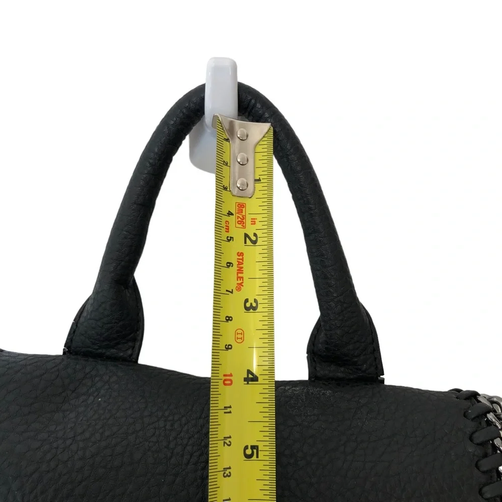 Expressions NYC Lg Black Luxury Vegan Leather Backpack Shoulder Bag GUNMETAL